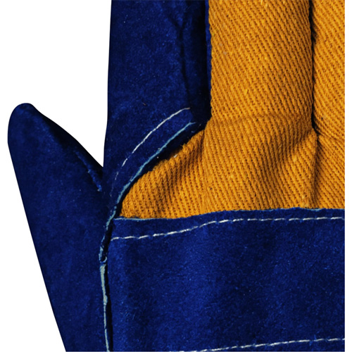 630 Gants d'appareilleur isol&eacute;s bleus, Taille unique, Paume en Cuir de vache refendu, Doublure en Boa Fastek