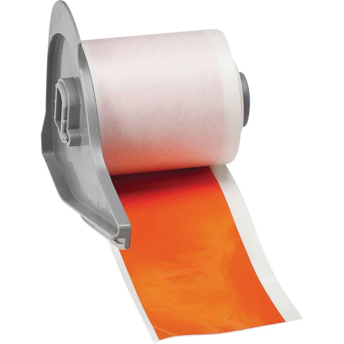 All-Weather Permanent Adhesive Label Tape, Vinyl, Orange, 2" Width Fastek