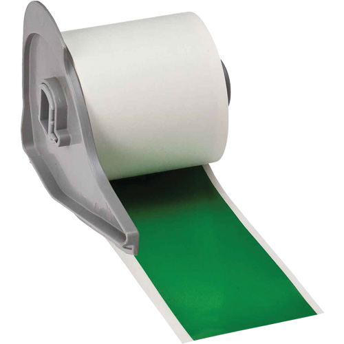 All-Weather Permanent Adhesive Label Tape, Vinyl, Green, 2" Width Fastek