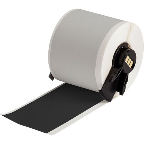 Ruban adh&eacute;sif permanent toutes saisons pour &eacute;tiquettes, Vinyle, Noir, Largeur de 2" Fastek