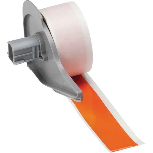 All-Weather Permanent Adhesive Label Tape, Vinyl, Orange, 1" Width Fastek