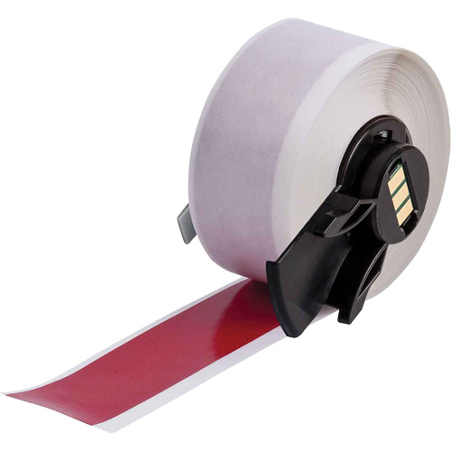 Multi-Purpose Label Tape, Vinyl, Red, 1" Width Fastek