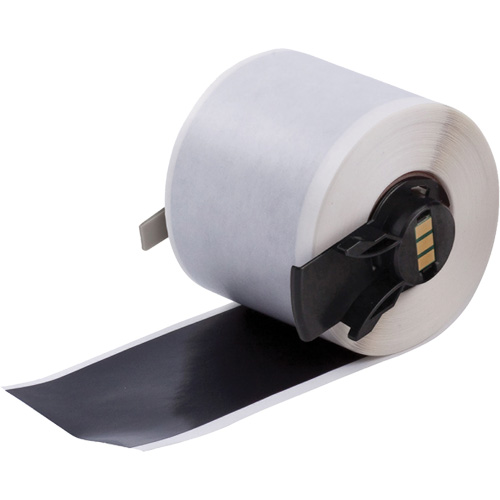 Multi-Purpose Label Tape, Vinyl, Black, 1.9" Width Fastek