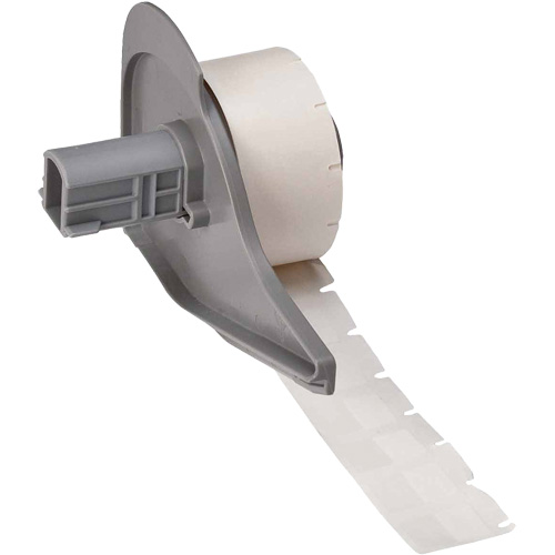 Self-Laminating Wrap-Around Wire & Cable Labels, Vinyl, 0.5" L x 0.75" H, White Fastek