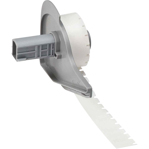 Harsh Environment Multi-Purpose Labels, Polyester, 0.35" L x 0.2" H, Black on Clear Fastek