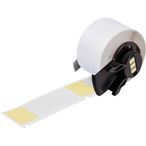 Self-Laminating Wrap-Around Wire & Cable Labels, Vinyl, 1" L x 2.5" H, White Fastek