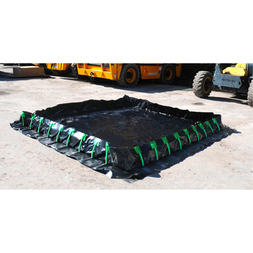 Berme Ultra-Containment Berm, Capacit&eacute; 269 gal. US, 6' la x 6' lo x 12" h, Paroi &agrave; piquets Fastek