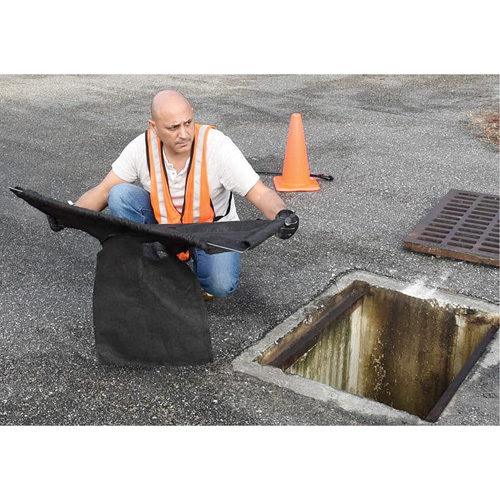 Square Ultra-Drain Guard&reg; Catch Basin Insert with Overflow Port, Oil & Sediment, 16" - 28" L x 20" - 36" W Fastek