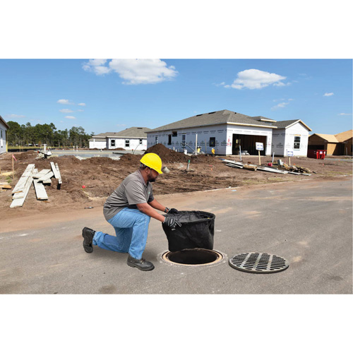 Round Ultra-Drain Guard&reg; Catch Basin Insert with Overflow Port, Oil & Sediment, 25" - 29" L x 25" - 29" W Fastek