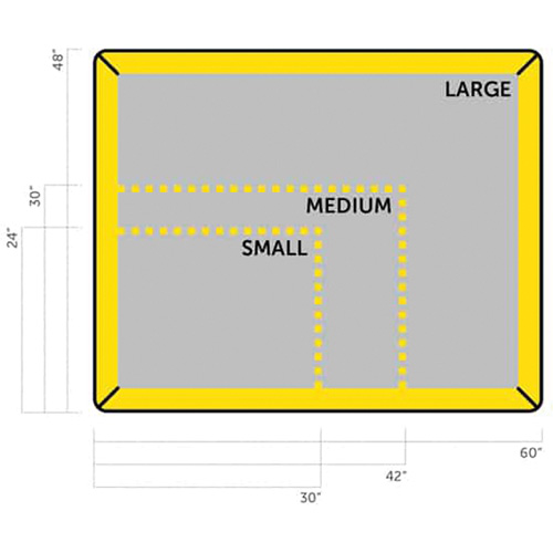 Tampon Ultra-Filter grand, Capacit&eacute; 3,3 gal. US, 5' la x 4' lo x 3" h, Paroi en mousse Fastek