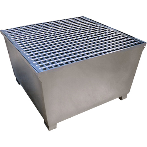 Ultra-IBC Spill Pallet en acier, Capacit&eacute; de d&eacute;versement 370 gal. US, 57,6" x 34,7" x 56,9" Fastek
