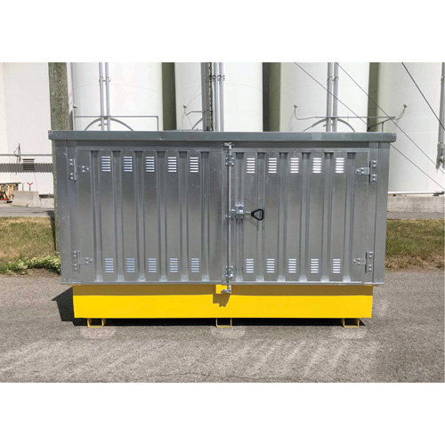 Steel Ultra-Twin IBC Hard Top, 123.4" L x 73.4" W x 66.4" H, 12250 lbs. Load Capacity Fastek