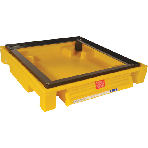 Single Drum Ultra-Safety Cabinet Bladder System&reg;, 37.8" L x 37.8" W x 6.3" H, 1500 lbs. Load Capacity Fastek