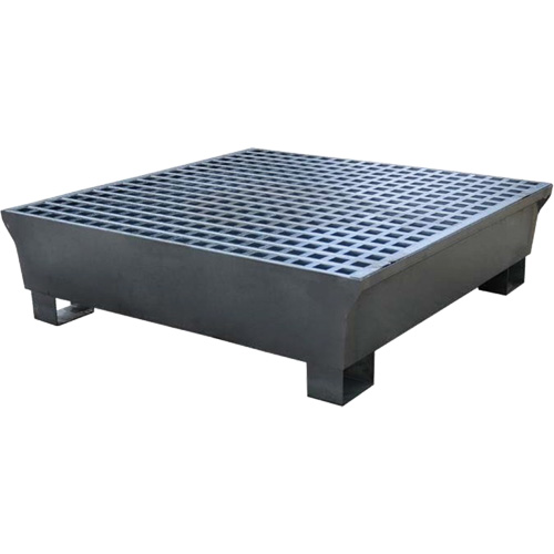 4-Drum Steel Ultra-Spill Pallet&reg;, 68 US gal. Spill Capacity, 49.1" x 47.1" x 10.9" Fastek
