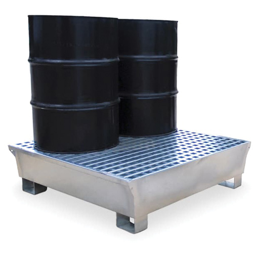 4-Drum Steel Ultra-Spill Pallet&reg;, 68 US gal. Spill Capacity, 49.1" x 47.1" x 10.9" Fastek