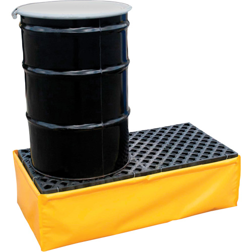 2-Drum Flexible Ultra-Spill Pallet&reg;, 66 US gal. Spill Capacity, 48" x 24" x 14" Fastek