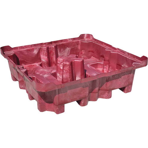 4-Drum Ultra-Spill King&reg; Drum Spill Pallet, 85 US gal. Spill Capacity, 51" x 51" x 17.5" Fastek