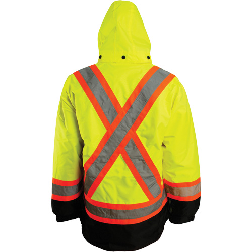 7-in-1 Jacket, Polyester, High Visibility Orange, 2X-Large Fastek