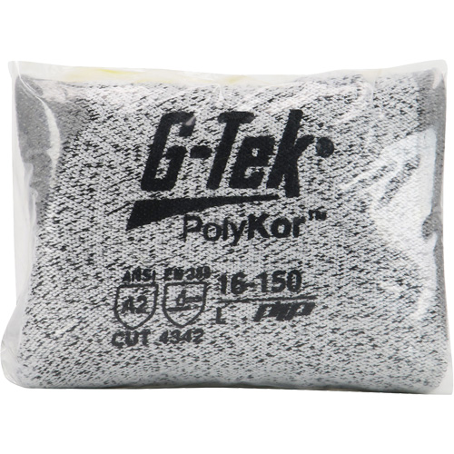 Gants r&eacute;sistants aux coupures G-Tek en tricot sans couture, Taille T-petit, Calibre 13, Rev&ecirc;tement Polyur&eacute;thane, Enveloppe en PolyKor, ASTM ANSI niveau A2/EN 388 niveau B Fastek