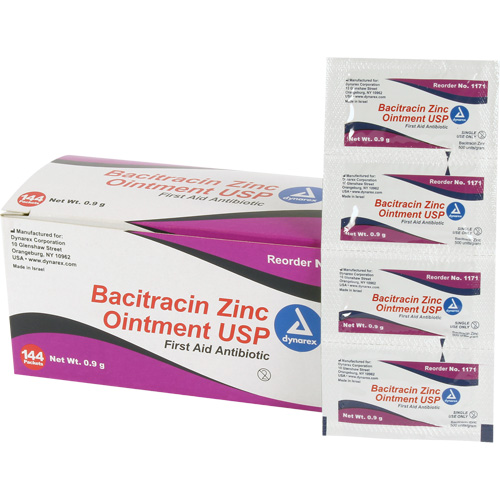 Efcom Limited Bacitracin Zinc First Aid Packets, Ointment, Antibiotic Fastek