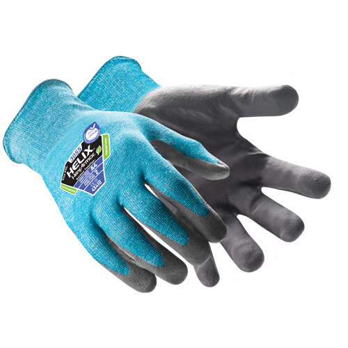 Gants r&eacute;sistants aux coupures Helix 3055 Bamboo TwinFlex, Taille 5/2T-petit, Calibre 18, Rev&ecirc;tement Nitrile, Enveloppe en PEHP/Polyamide, ASTM ANSI niveau A4 Fastek