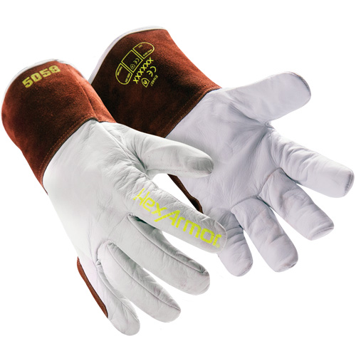 Gants de soudage HeatArmor 5058, Cuir fleur de ch&egrave;vre, Taille Petit/7 Fastek