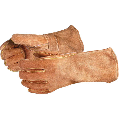 Gants de soudage bruns de luxe Endura 505BS, Cuir de vache refendu, Taille Grand Fastek