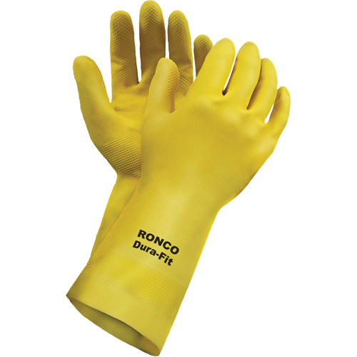 Gants r&eacute;utilisables Dura-Fit , Taille Petit/7, 12" lo, Latex, Doublure en Ouat&eacute;e, 20 mils Fastek