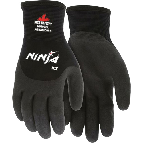 Ninja&reg; Ice Insulated Winter Gloves, Medium, HPT Coating, 15 Gauge, Nylon Shell Fastek