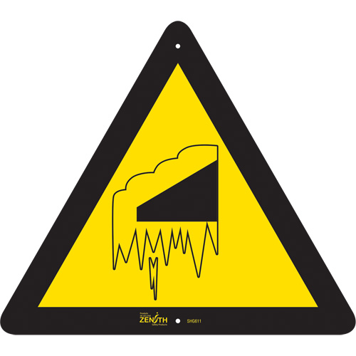 Falling Snow/Ice CSA Standard Safety Sign, 12" x 12", Aluminum, Pictogram Fastek