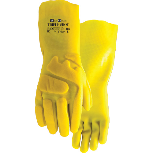 455 Triple Shot Cut-Resistant Gloves, Size Large, PVC, Nylon Inner Lining Fastek
