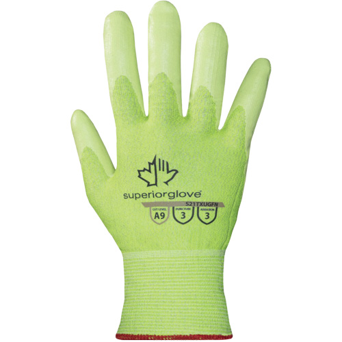 Gants haute visibilit&eacute; r&eacute;sistants &agrave; la coupe S21TXUGFN, Taille 5/2T-petit, Calibre 21, Rev&ecirc;tement Nitrile, Enveloppe en TenActiv, ASTM ANSI niveau A9 Fastek