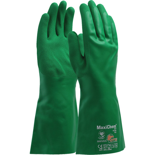 Gants r&eacute;sistants aux produits chimiques ATG MaxiChem Cut, Taille Petit, 14" lo, Nitrile Fastek