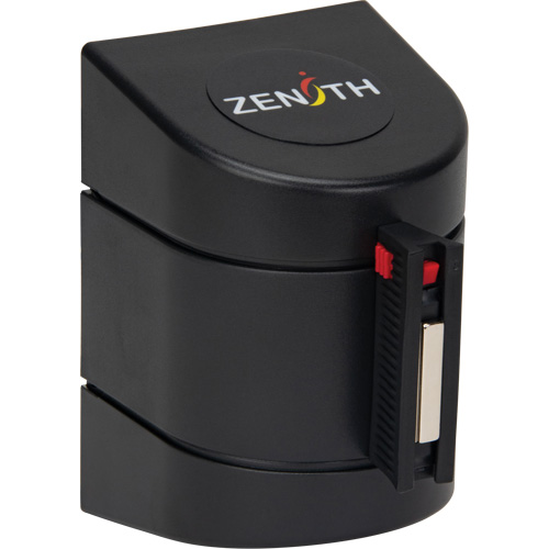 Barri&egrave;re murale magn&eacute;tique avec bande magn&eacute;tique, Plastique, Fixation magn&eacute;tique, 15', Ruban Noir et jaune Fastek