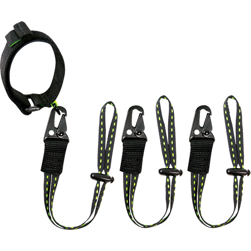 GearLink Wrist Lanyard with Interchangeable Ends, Fixed Length, Hook & Loop/Loop Fastek