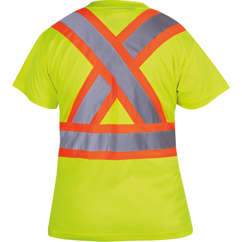 6949 T-shirt de s&eacute;curit&eacute; en il-de-perdrix pour femme, Polyester, T-petit, Jaune lime haute visibilit&eacute; Fastek
