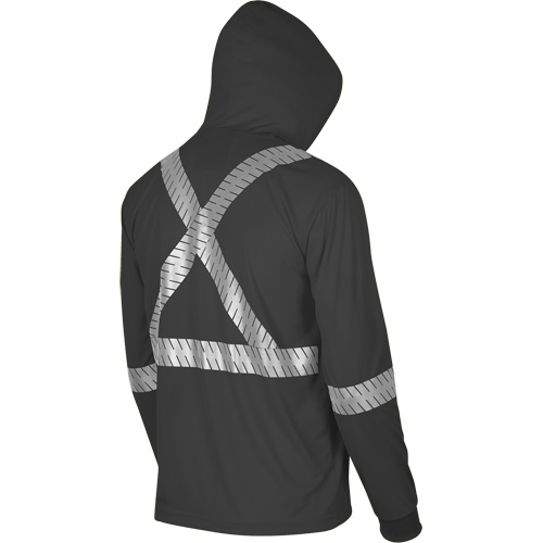 6966 Bird's-Eye Safety Hoodie, Small, Black Fastek