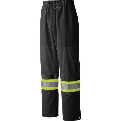 6003BKP Pantalon de s&eacute;curit&eacute; routi&egrave;re, Polyester, Petit, Noir Fastek