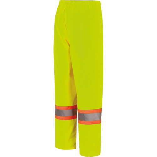 5629W Pantalon &agrave; bavette imperm&eacute;able pour femmes, Polyester/Polyur&eacute;thane, T-petit, Jaune lime haute visibilit&eacute; Fastek