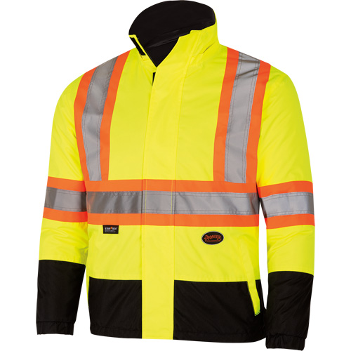 5771 Manteau de s&eacute;curit&eacute; imperm&eacute;able r&eacute;versible, Polyester/Polyur&eacute;thane, Jaune lime haute visibilit&eacute;, Petit Fastek
