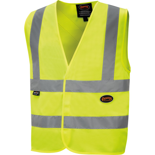 6886 Veste de s&eacute;curit&eacute; haute visibilit&eacute; en tricot chaîne, Jaune lime haute visibilit&eacute;, Petit, Polyester Fastek
