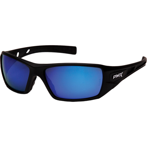 Velar Safety Glasses, Blue Mirror Lens, ANSI Z87+/Meets/Exceeds CSA Z94.3 Fastek
