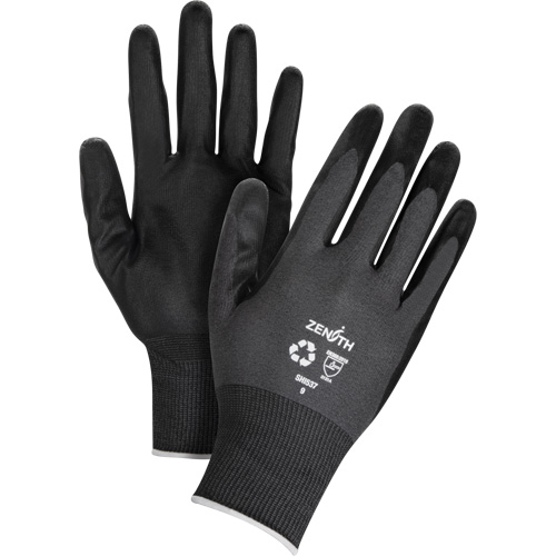 Eco-Friendly Breathable Coated Gloves, 7, Foam Nitrile Coating, 21 Gauge, Nylon/RPET Shell Fastek