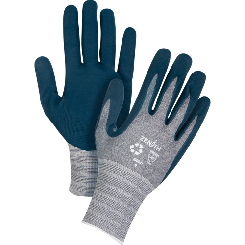 Eco-Friendly Lightweight Coated Gloves, 8, Foam Nitrile Coating, 15 Gauge, Polyester/RPET Shell Fastek