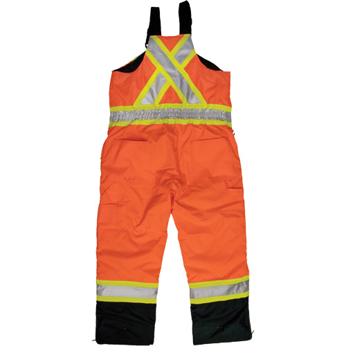 Ripstop Insulated Safety Bib Overall, Polyester, X-Small, High Visibility Orange Fastek