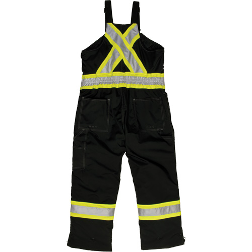 Ripstop Insulated Safety Bib Overall, Polyester, X-Small, Black Fastek