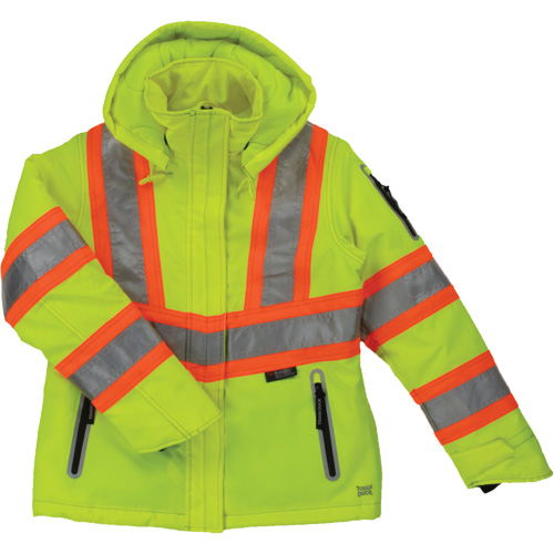 Manteau de s&eacute;curit&eacute; isolant et extensible pour femmes, Polyester, Jaune lime haute visibilit&eacute;, Moyen Fastek