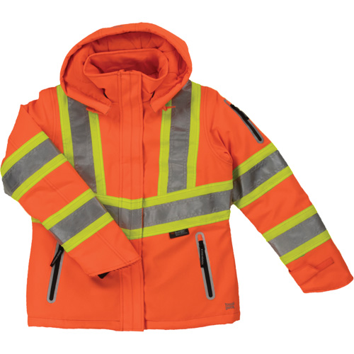 Manteau de s&eacute;curit&eacute; isolant et extensible pour femmes, Polyester, Orange haute visibilit&eacute;, 2T-Grand Fastek