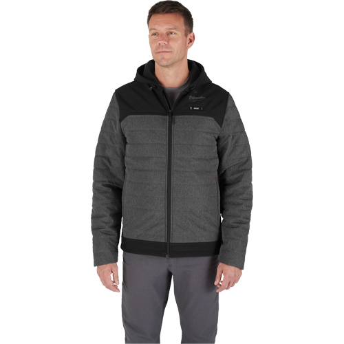 M12 Heated Quietshell Jacket with Battery, Men's, Small, Grey Fastek