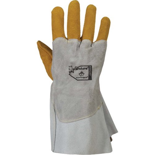 Gants de soudage 335DBP Endura, Cuir de vache refendu/Cuir d'&eacute;lan refendu, Taille Petit Fastek